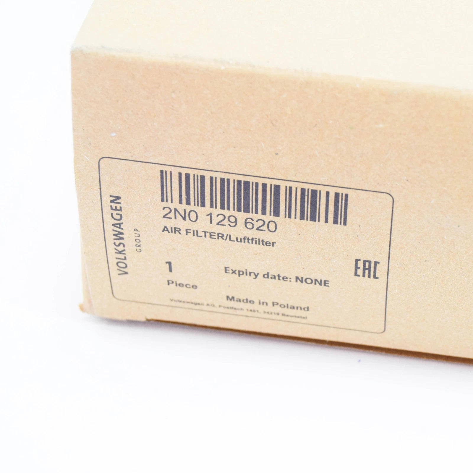 NEW VOLKSWAGEN CRAFTER FURGON SY AIR FILTER 2N0129620 ORIGINAL