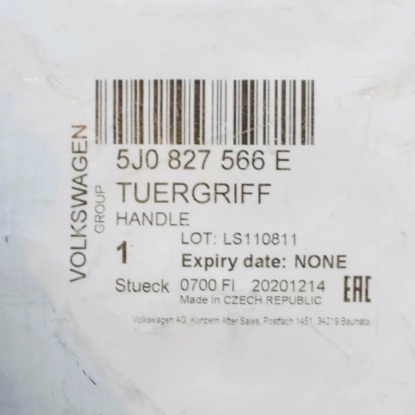 NEW AUDI A1 8X REAR TAILGATE BOOT LID HANDLE 5J0827566E