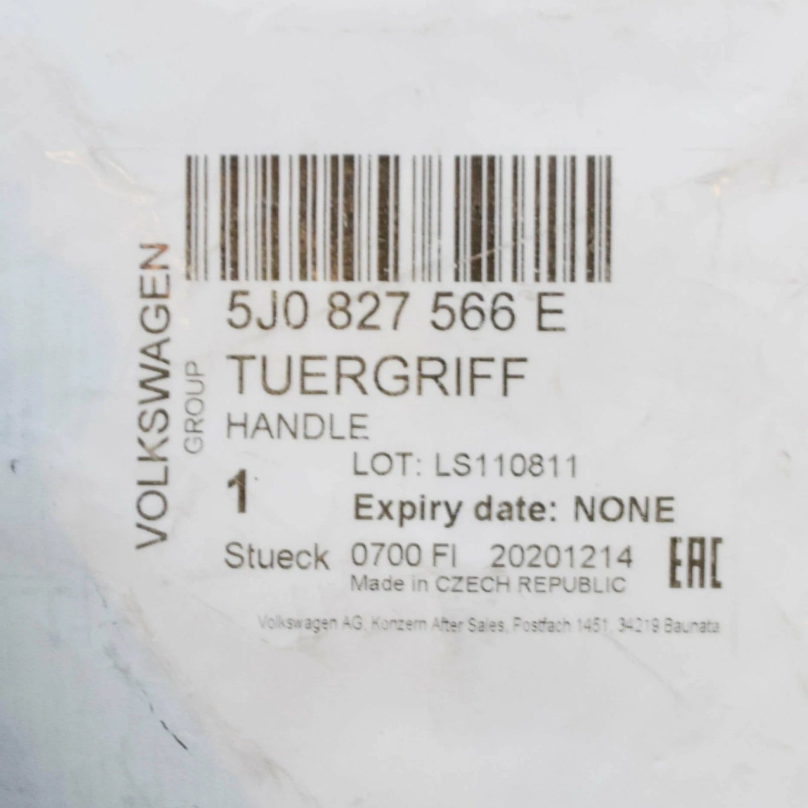 NEW AUDI A1 8X REAR TAILGATE BOOT LID HANDLE 5J0827566E