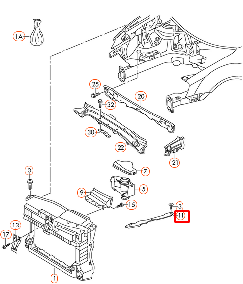 NEW VOLKSWAGEN GOLF MK6 RIGHT HEADLIGHT UPPER BRACKET 5K0806930B 2010 ORIGINAL