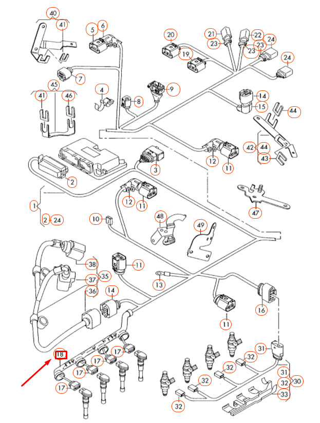 NEW AUDI A1 8X IGNITION COIL SPARK PLUG CONNECTOR 06F971824C ORIGINAL