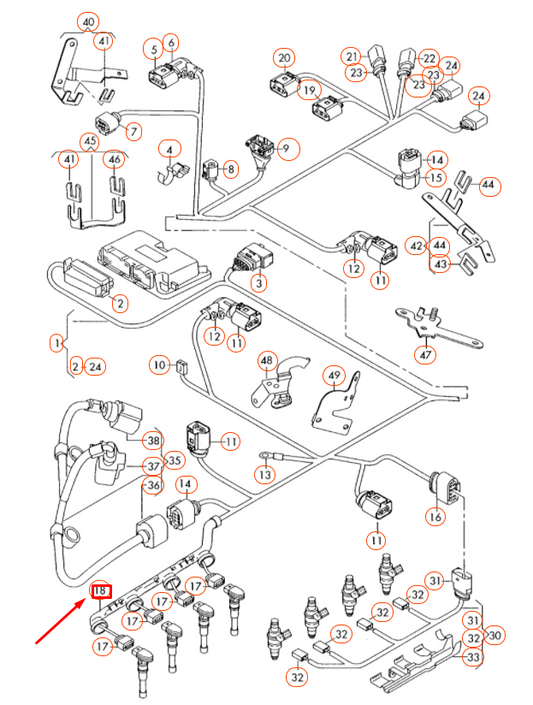 NEW AUDI A1 8X IGNITION COIL SPARK PLUG CONNECTOR 06F971824C ORIGINAL