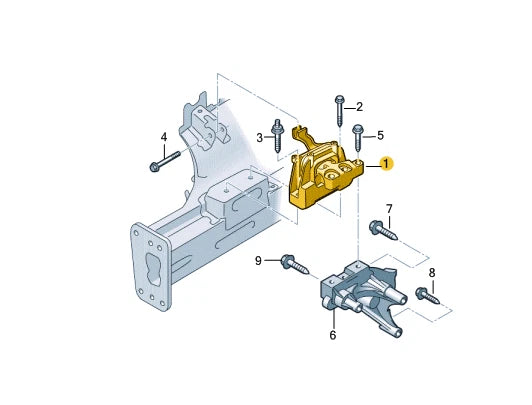 NEW VOLKSWAGEN ARTEON 3H7 RIGHT SIDE ENGINE MOUNT 5WA199262P ORIGINAL