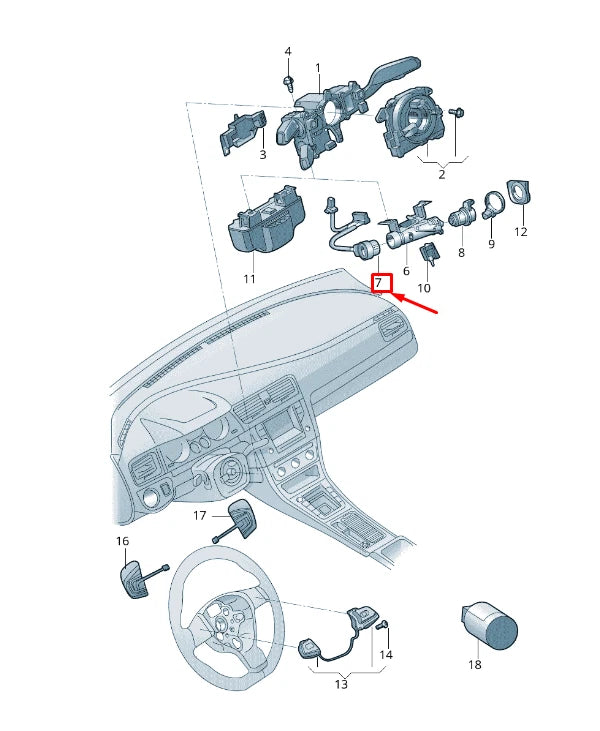NEW AUDI Q2 GA IGNITION SWITCH CONNECTOR 5Q0905849C ORIGINAL