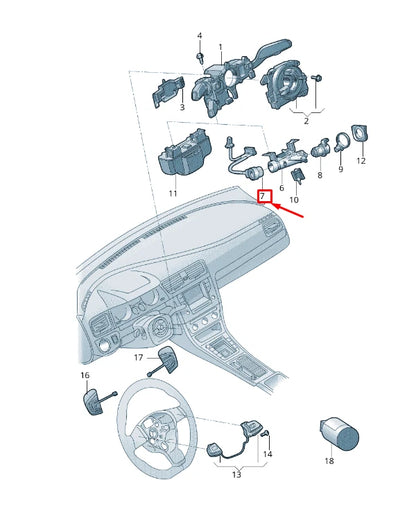 NEW AUDI Q2 GA IGNITION SWITCH CONNECTOR 5Q0905849C ORIGINAL