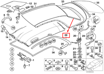 new bmw 3 e46 left roof strip moulding 54217894715 7894715 original