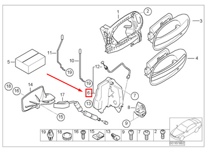 new bmw 7 e65, e66, e67 rear left door lock 51227202137 7202137 original