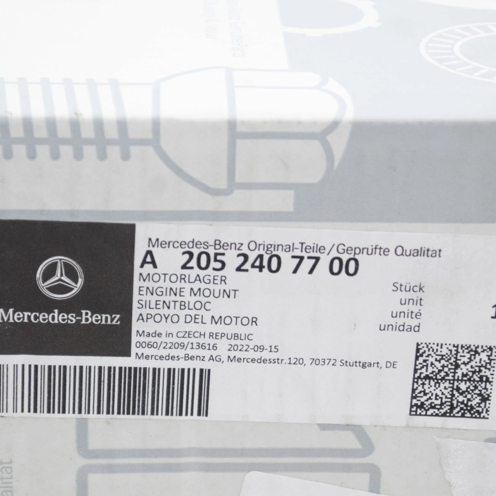 NEW MERCEDES-BENZ E COUPE C238 RIGHT SIDE ENGINE MOUNT A2052407700 ORIGINAL