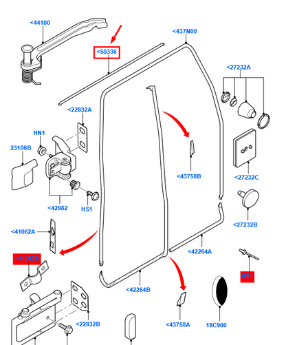 new ford transit mk3 rear upper drip seal 1752735 original