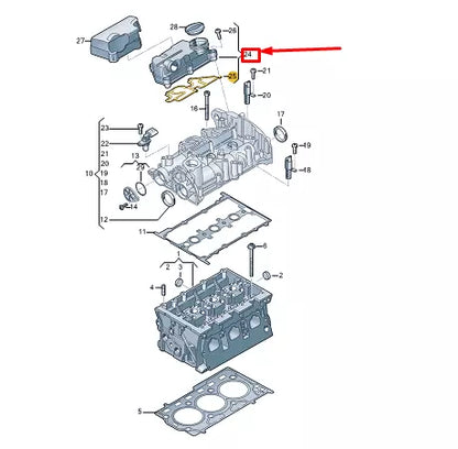 NEW VW GOLF VARIANT CG MK8 ENGINE OIL SEPARATOR GASKET 05C103517
