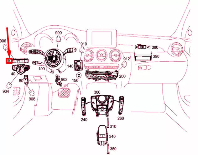 NEW MERCEDES-BENZ C W205 DASHBOARD LEFT SWITCH BLOCK LHD A20590594099107