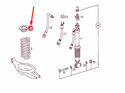NEW MERCEDES-BENZ S W140 REAR SUSPENSION RUBBER BUFFER A1403250384 ORIGINAL