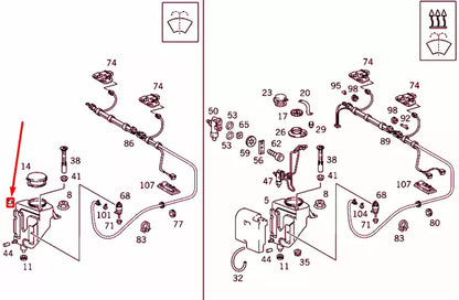 NEW MERCEDES-BENZ E W210 WINDSHIELD WASHER FLUID RESERVOIR A2108691220 ORIGINAL