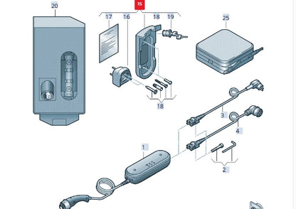 NEW AUDI A3 8V CHARGER WALL BRACKET 8V4915706H ORIGINAL