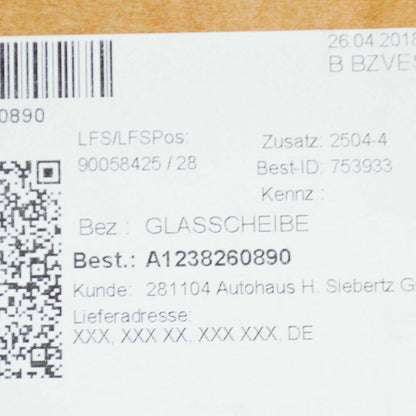 NEW MERCEDES-BENZ W123 FRONT RIGHT HEADLIGHT GLASS A1238260890 1980