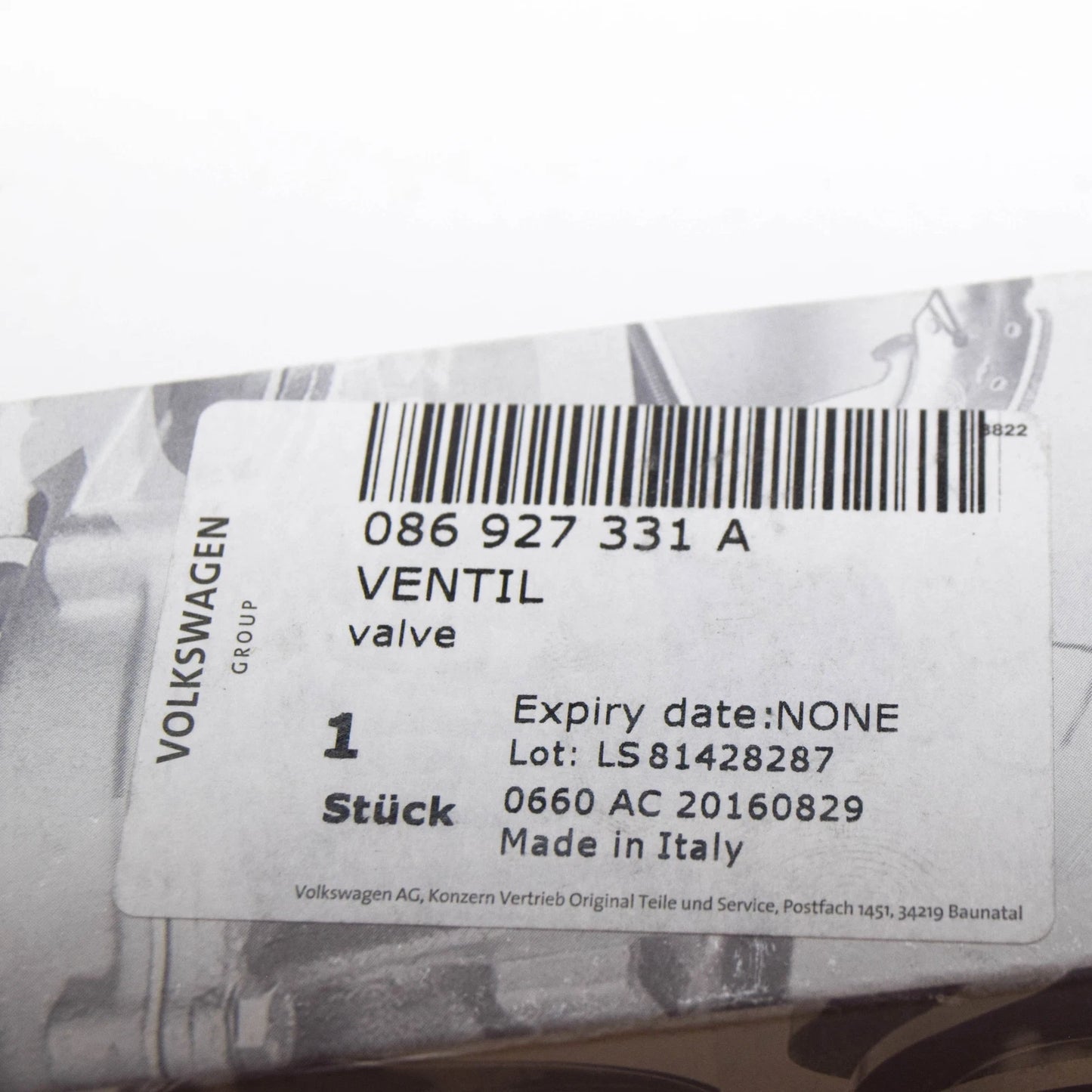 NEW AUDI R8 42 GEARBOX RECOGNITION SOLENOID VALVE 086927331A ORIGINAL