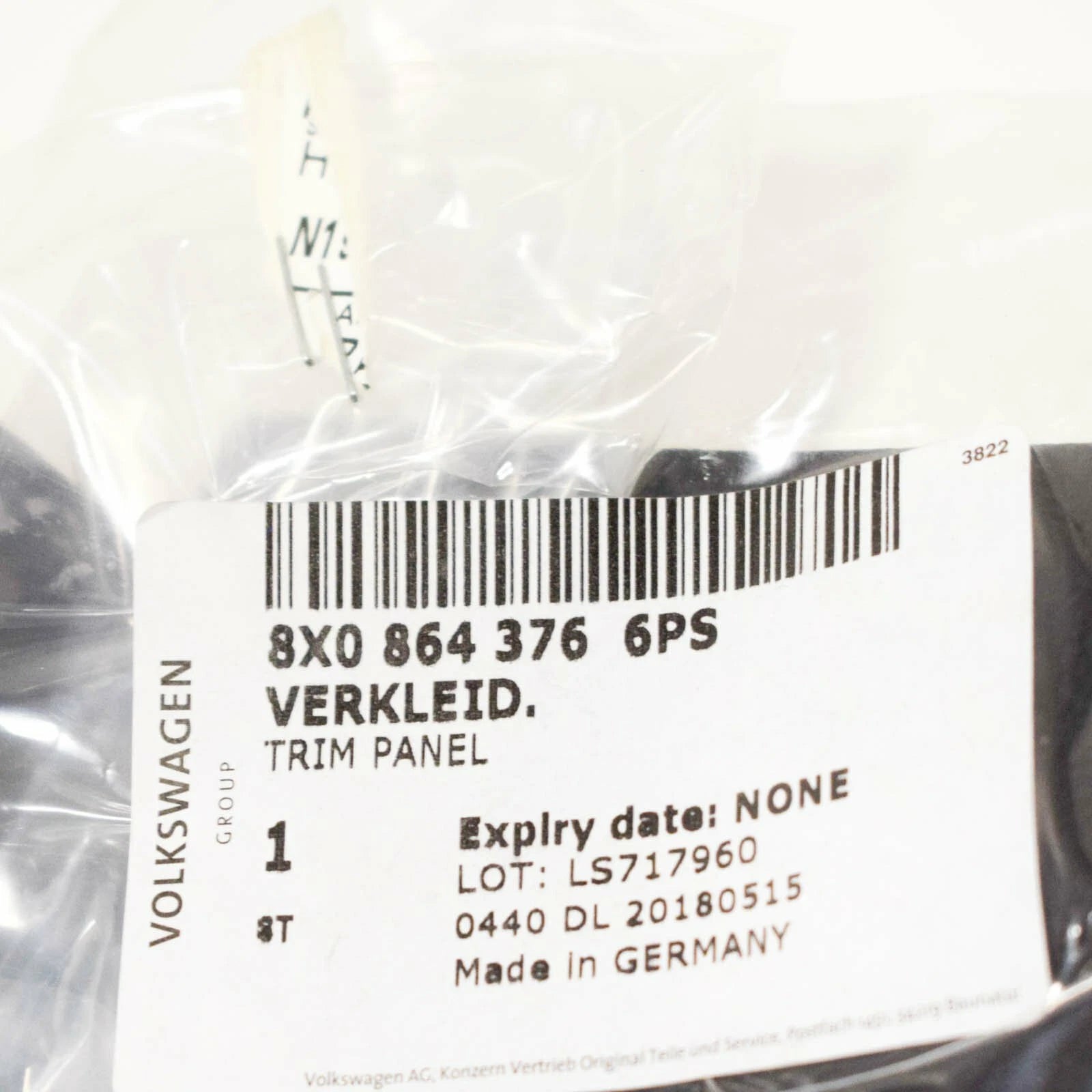 NEW AUDI A1 8X FRONT MIDDLE ARMREST REAR TRIM 8X08643766PS ORIGINAL