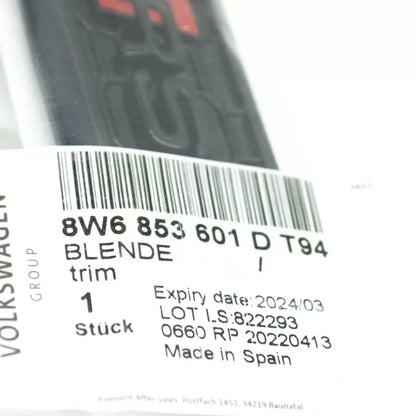 NEW AUDI A5 SPORTBACK F5 FRONT LEFT FENDER TRIM 8W6853601DT94 ORIGINAL