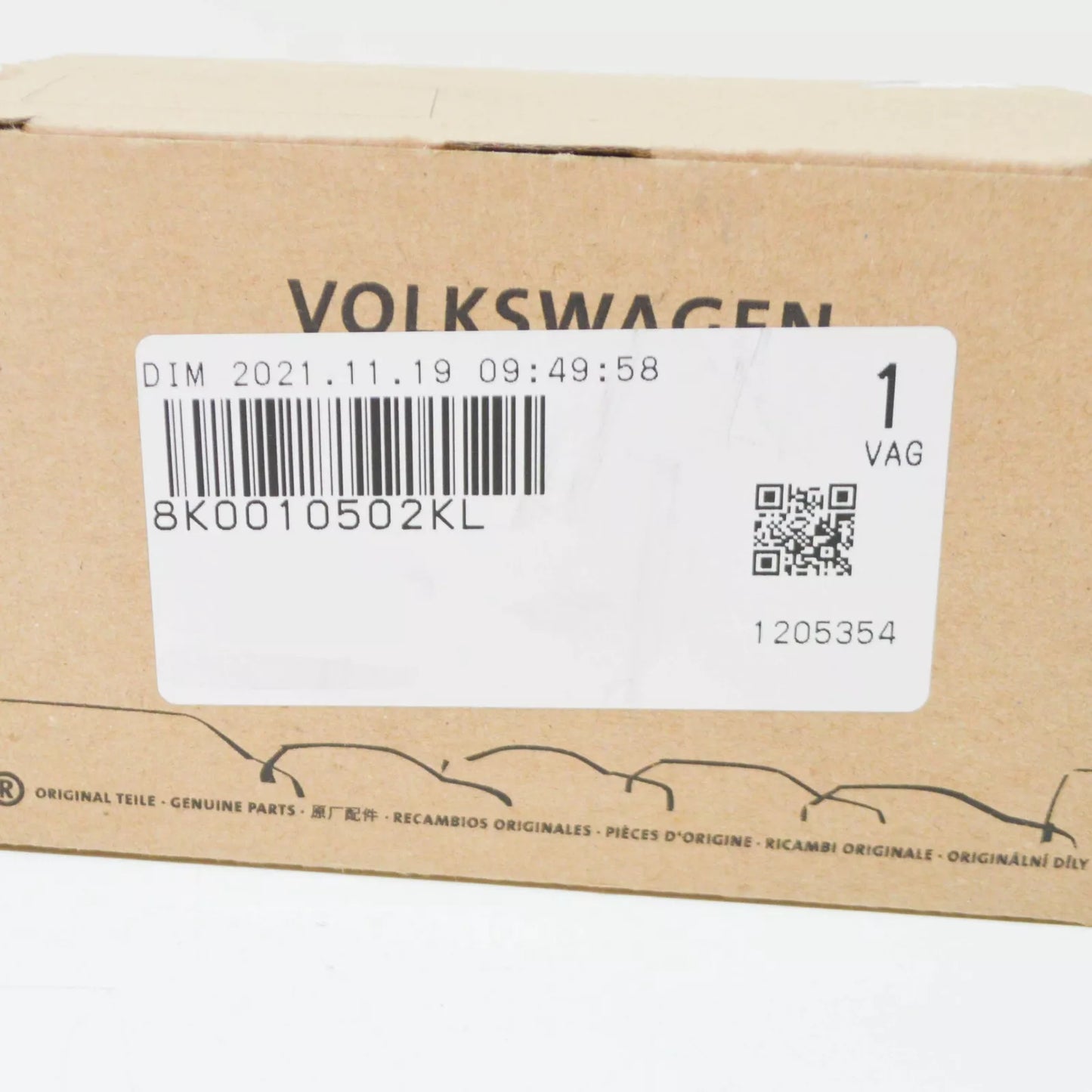 NEW AUDI A4 B8 TYRE PRESSURE DATA PLATE 8K0010502KL ORIGINAL