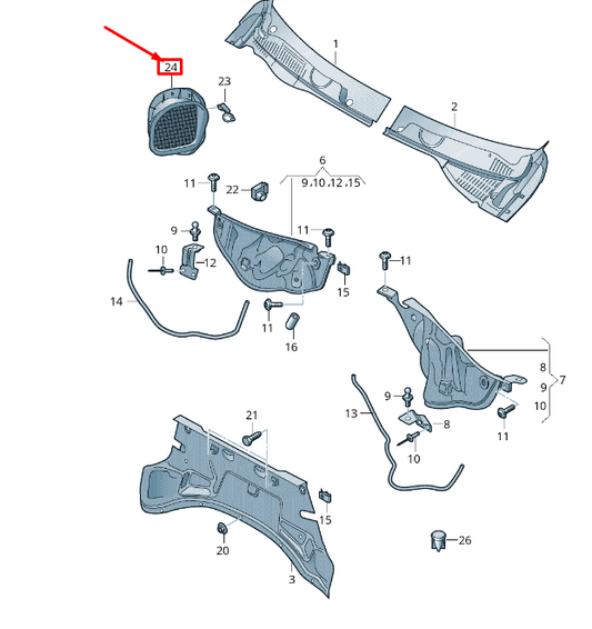 NEW VW TOUAREG 7P MK2 INTAKE DUCT RHD 7P0819156A ORIGINAL