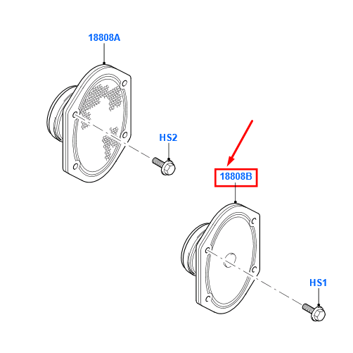 new ford transit mk3 front speaker assy 5010180 9u5t-18808-aa original