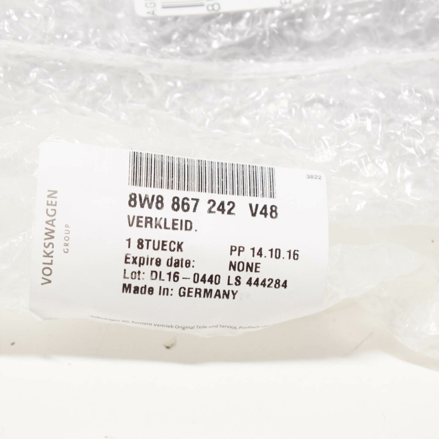 NEW AUDI A5 8W6 SPORTBACK RIGHT UPPER C-PILLAR TRIM 8W8867242V48 ORIGINAL