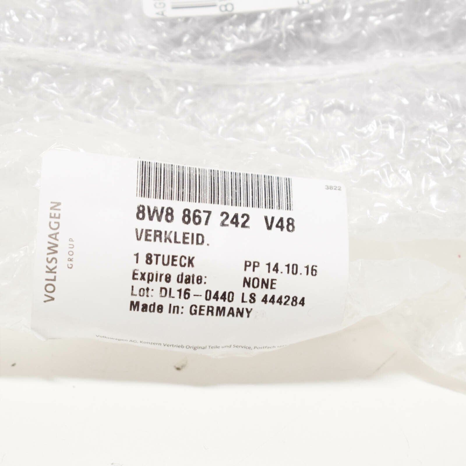 NEW AUDI A5 8W6 SPORTBACK RIGHT UPPER C-PILLAR TRIM 8W8867242V48 ORIGINAL