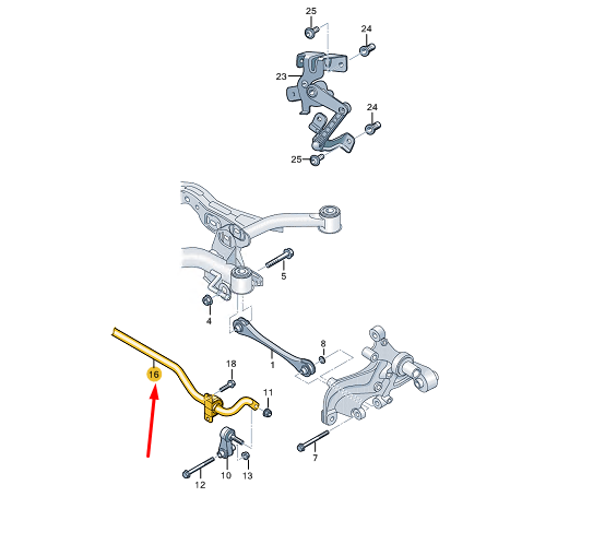 new cupra formentor rear anti roll bar 5q0511305bg original