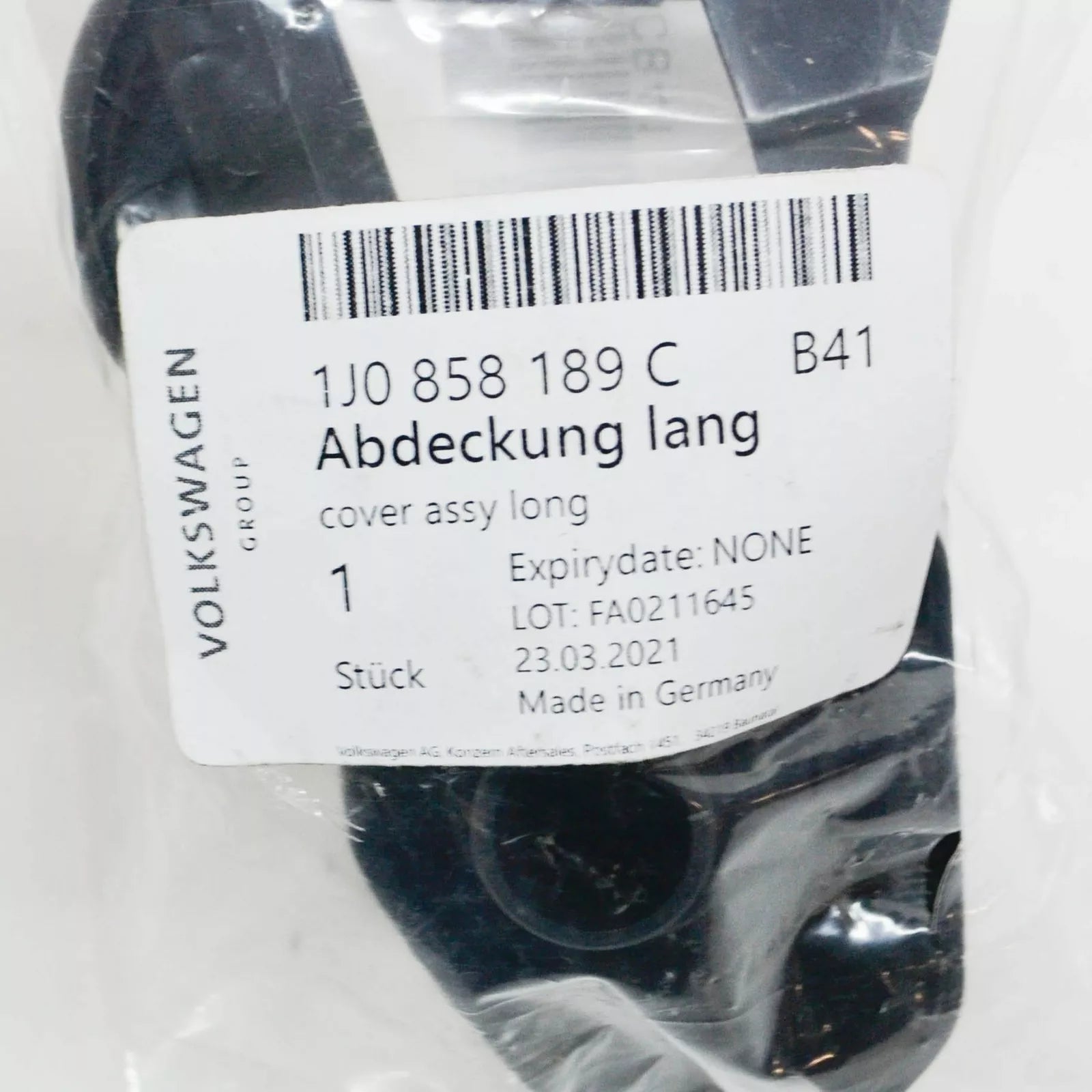 NEW VW BEETLE 9C FRONT SEAT BELT RECEPTACLE COVER CAP 1J0858189CB41