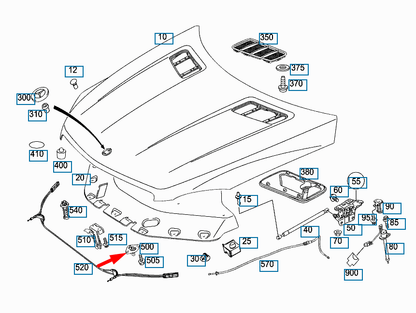 new mercedes-benz c-class w204 left side headlamp washer cover a20488042249999