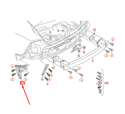 NEW AUDI A7 SPORTBACK 4G8 REAR BUMPER RIGHT OUTER GUIDE 4G8807454A ORIGINAL