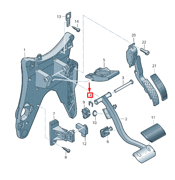 new vw touareg 7p mk2 brake pedal securing ring 7pp721431 original