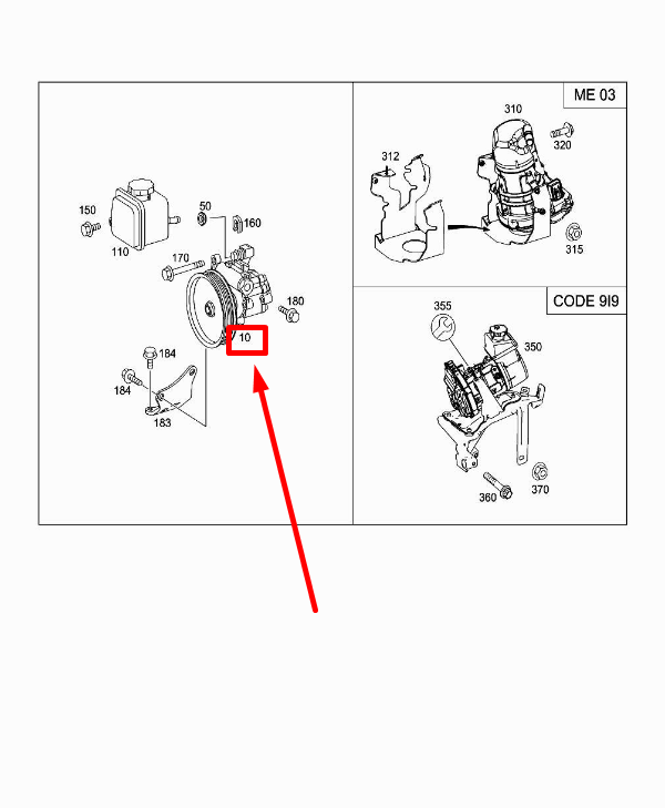 new mercedes-benz r w251, v251 power steering pump a0044668601 original