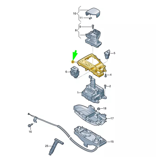 NEW AUDI A4 B9 SELECTOR MECHANISM COVER LHD 8W1713111CMNC