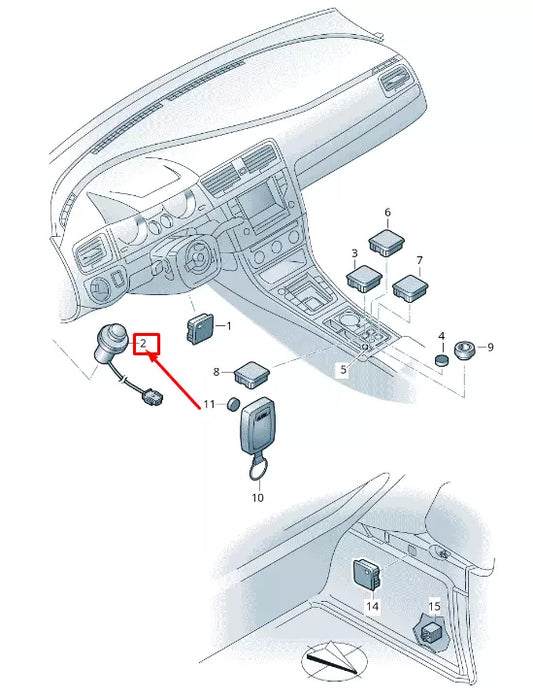 NEW VW TOURAN 5T ALARM SWITCH BRACKET 1T0959741