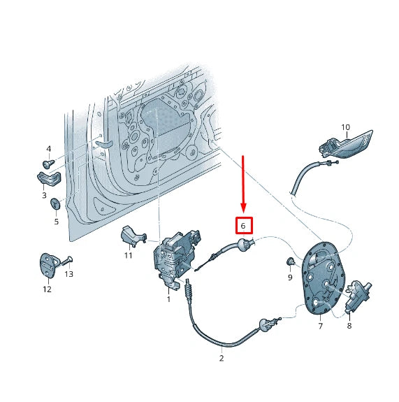 NEW AUDI Q8 FRONT DOOR LATCH BOWDEN CABLE 4M8837085 ORIGINAL