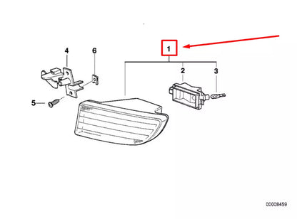NEW BMW 7 E38 FRONT RIGHT FOG LIGHT 8352024 63178352024 ORIGINAL