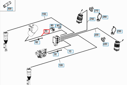 NEW MERCEDES-BENZ E W213 COMPRESSED AIR LINE A2133271800 ORIGINAL