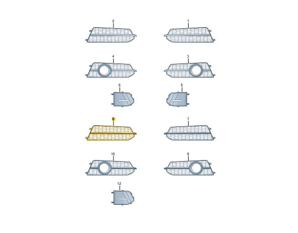 NEW AUDI A6/S6 15-18 FRONT BUMPER RIGHT AIR GUIDE GRILL 4G0807648D9B9