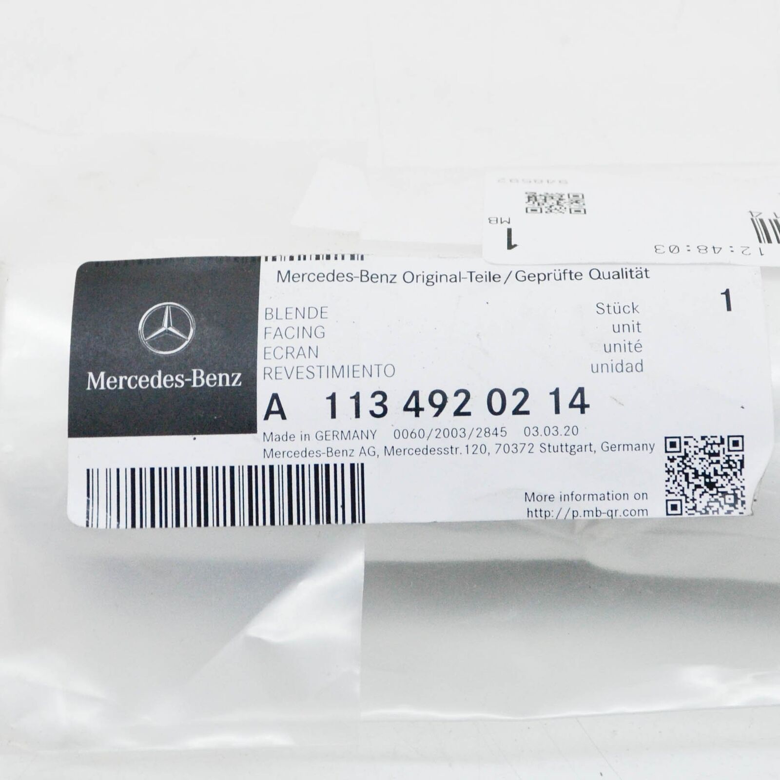 NEW MERCEDES-BENZ S W108 EXHAUST SYSTEM TAIL PIPE END PIECE A1134920214 ORIGINAL