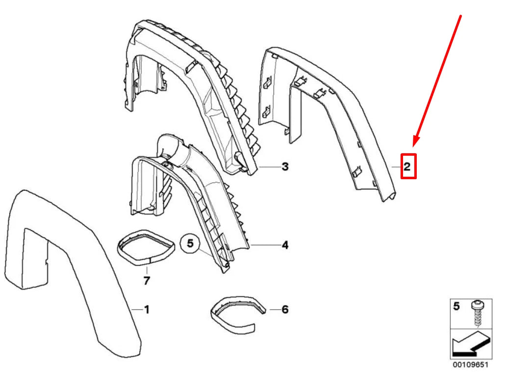NEW BMW Z4 E85 REAR LEFT HEADREST ROLL BAR TRIM COVER 51437055439 7055439
