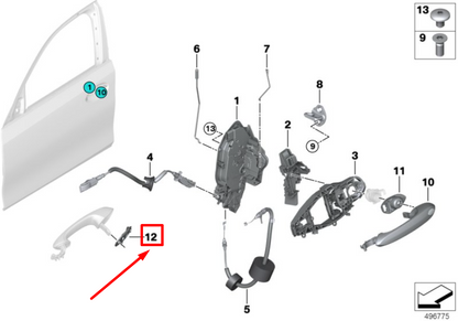 new bmw 3 g20 right bow handle bottom cover 51228491746 8491746 original