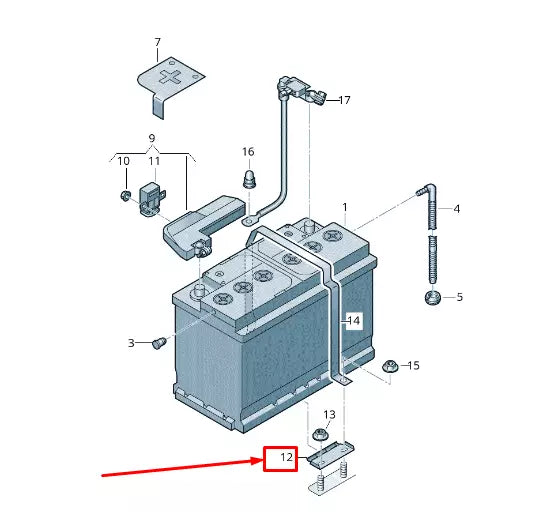 NEW AUDI Q8 4MN BATTERY CLAMPING STRIP 4M0802419D