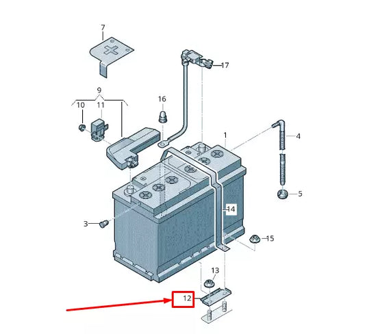 NEW AUDI Q8 4MN BATTERY CLAMPING STRIP 4M0802419D