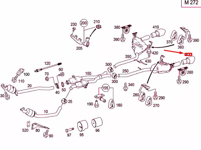NEW MERCEDES-BENZ ML W164 REAR LEFT TAIL PIPE COVER A1644902927 ORIGINAL
