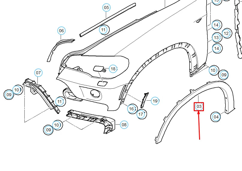 NEW BMW X5 E70 FRONT RIGHT WHEEL ARCH COVER 51777158428 7158428 ORIGINAL