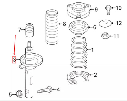 NEW VW GOLF VII 5G MK7 FRONT SUSPENSION SHOCK ABSORBER 5QM413031E ORIGINAL