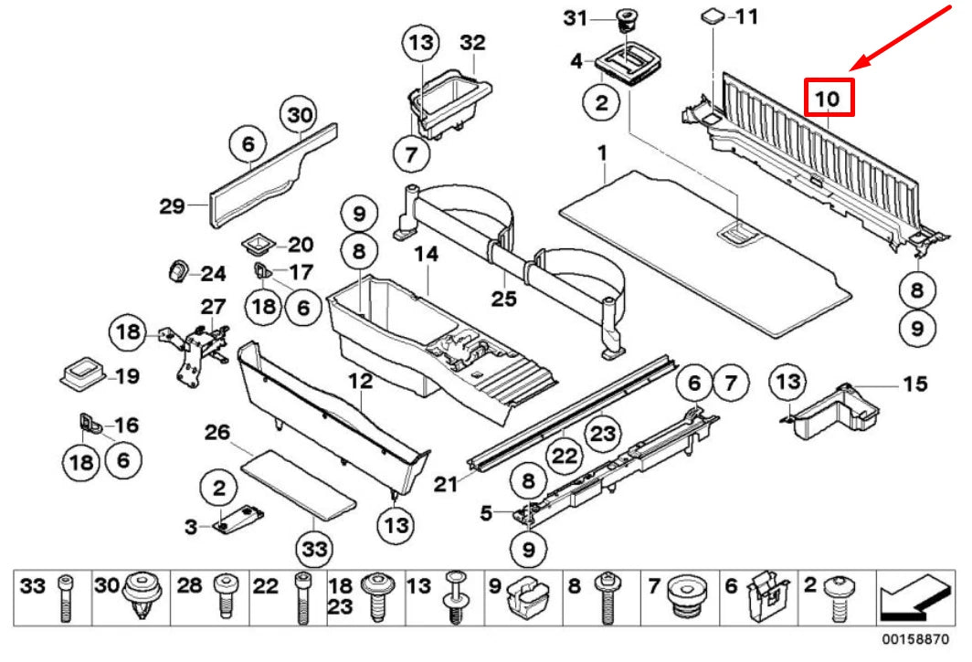 NEW BMW X5 E70 REAR LOADING SILL COVER 51476969601 6969601 ORIGINAL