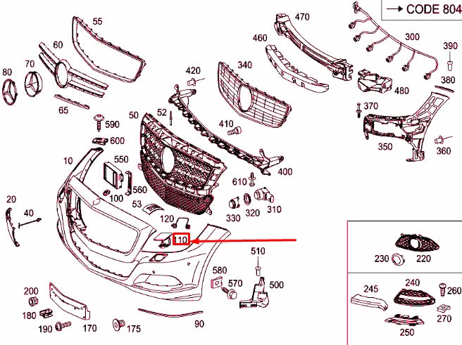 NEW MB CLS C218 RIGHT HEADLIGHT WASHER COVER CAP A21888005059999 ORIGINAL
