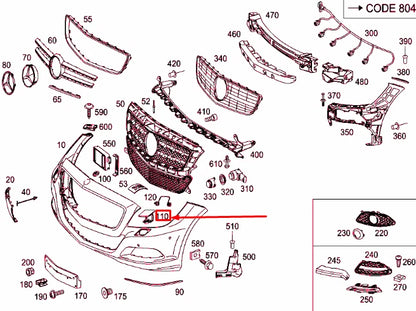 NEW MB CLS C218 RIGHT HEADLIGHT WASHER COVER CAP A21888005059999 ORIGINAL